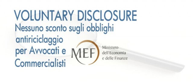 voluntary disclosure antiriciclaggio