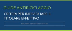 faq antiriciclaggio titolare effettivo